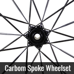 Full custom handbuilt carbon spoke wheelset disc brake