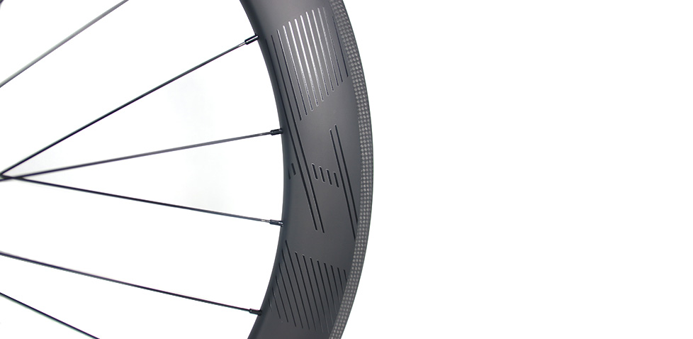 DT Swiss hubs laced with carbon road rims